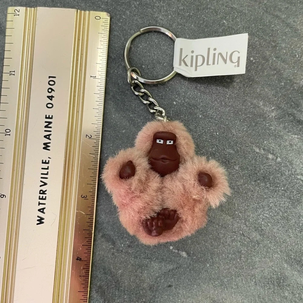 New Kipling Beige Baby Monkey Mini Keychain Bag Clip Monkeyclip XS